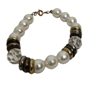 Pearl Crystal Disco Ball Bracelet